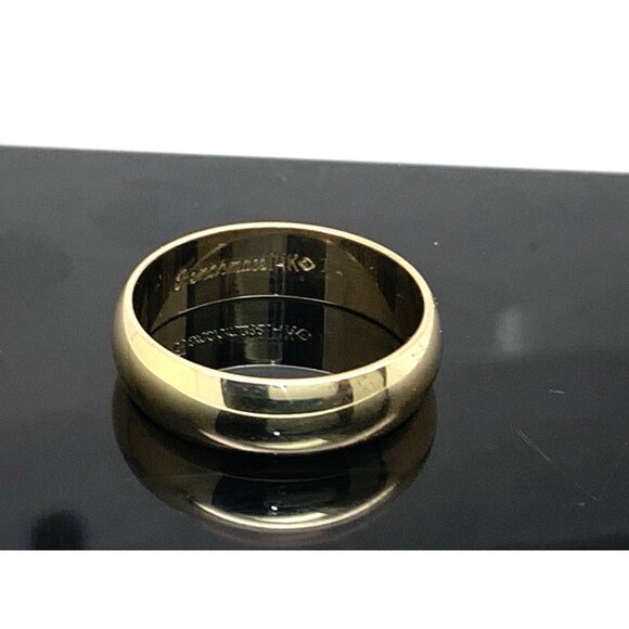 Men's Wedding Band 14k Yellow Gold Benchmark 6mm Wide Ring Size 9.75